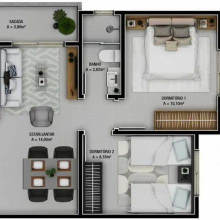 Buy this 2 bed apartment on Rua Pedro Cristiano de Miranda in São Vicente, Itajaí - SC