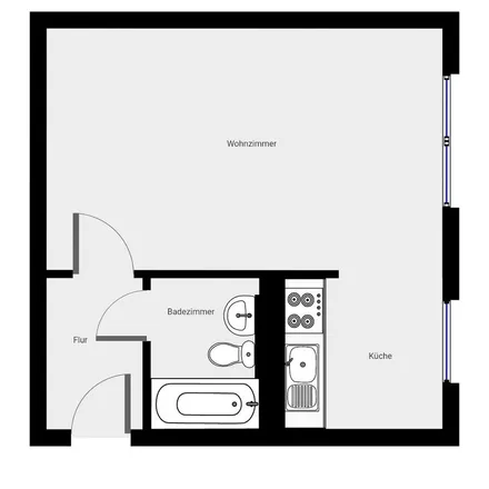 Rent this 1 bed apartment on An der Kotsche 33 in 04207 Leipzig, Germany