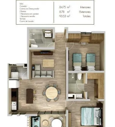 Buy this 2 bed apartment on Fuente de las Cibeles in 77560 Arboledas, ROO