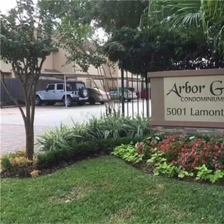 Rent this 2 bed condo on 5001 Lamonte Ln Apt 23 in Houston, Texas