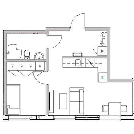 Rent this 2 bed apartment on Eriksbergsvägen 19 A in 831 42 Östersund, Sweden