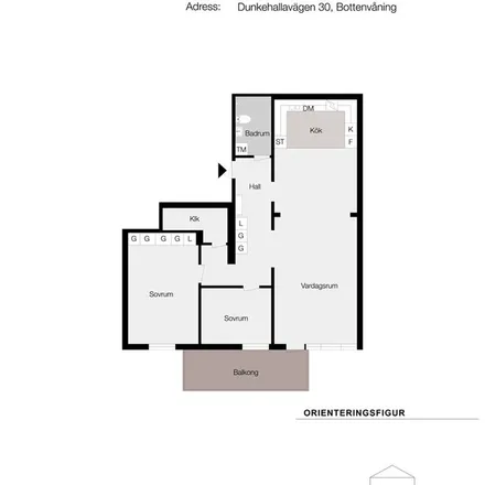 Rent this 1 bed apartment on Högabergsgatan in Dunkehallavägen, 554 48 Jönköping