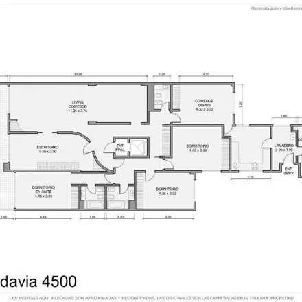 Buy this 3 bed apartment on Rivadavia y Gainza in Avenida Rivadavia, Caballito