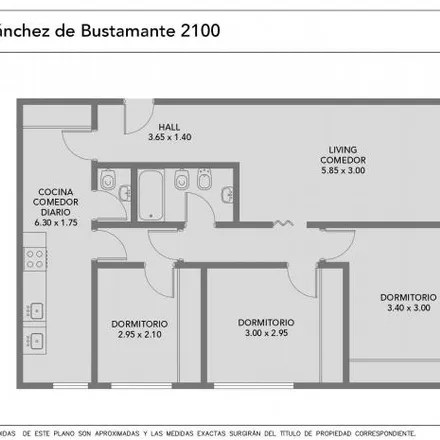 Buy this 3 bed apartment on Sánchez de Bustamante 2159 in Recoleta, C1425 BGF Buenos Aires