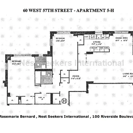 Rent this 2 bed apartment on 60 West 57th Street in New York, NY 10019