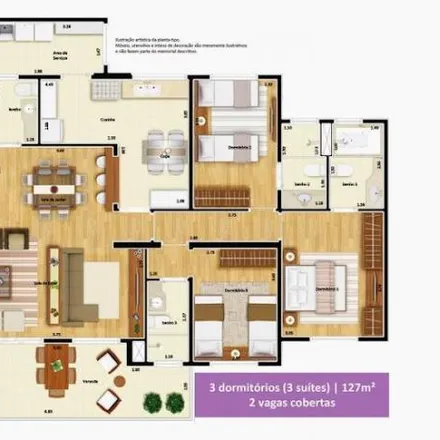 Rent this 3 bed apartment on Rua Anita Garibaldi in Vila Progresso, Jundiaí - SP