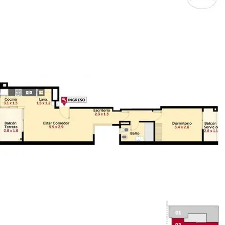 Buy this 1 bed apartment on Lavalle 1374 in Echesortu, Rosario