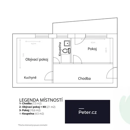 Rent this 2 bed apartment on 9 in 277 11 Neratovice, Czechia
