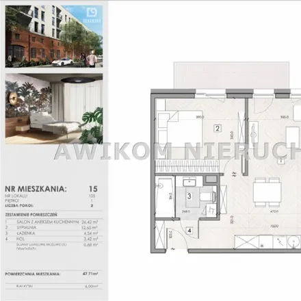 Buy this 2 bed apartment on Adama Mickiewicza 24 in 96-300 Żyrardów, Poland