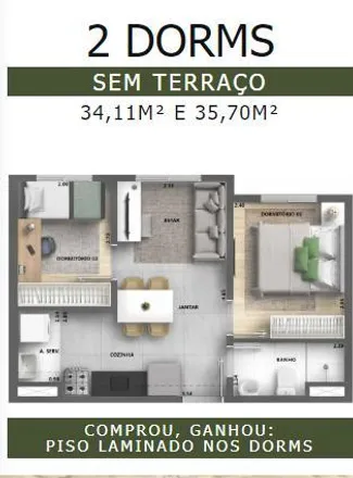 Buy this 2 bed apartment on Rua João Veloso Filho 1430 in Bairro da Coroa, São Paulo - SP