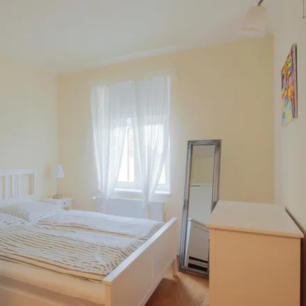 Rent this 1 bed apartment on Servis 1001 in Rumunská, 120 00 Prague