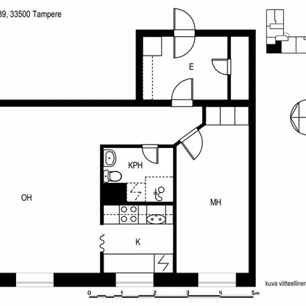 Rent this 2 bed apartment on Toralinna in Lähteenkatu, 33500 Tampere