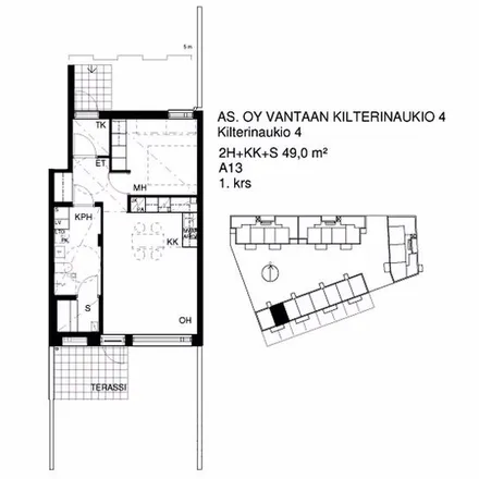 Rent this 2 bed apartment on As Oy Vantaan Kilterinaukio 4 in Kilterinaukio 4, 01600 Vantaa