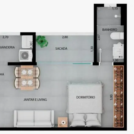 Buy this 1 bed apartment on Rua dos Expedicionários in Centro, Pindamonhangaba - SP