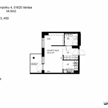 Rent this 1 bed apartment on Martinlaaksonpolku 4 in 01620 Vantaa, Finland