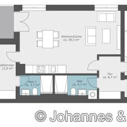 Rent this 3 bed apartment on Kommunaler Versorgungsverband Sachsen in Holbeinstraße, 01307 Dresden