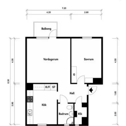 Rent this 2 bed apartment on Arvid Lindmansgatan 21H in 417 26 Gothenburg, Sweden