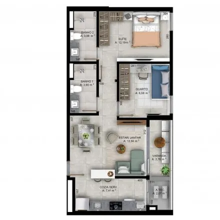 Buy this 2 bed apartment on Morada Nova in Rua 3 Norte 1, Águas Claras - Federal District
