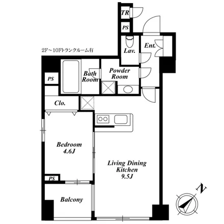 Image 2 - Central Crib Roppongi II, Roppongi-dori, Azabu, Minato, 107-6090, Japan - Apartment for rent