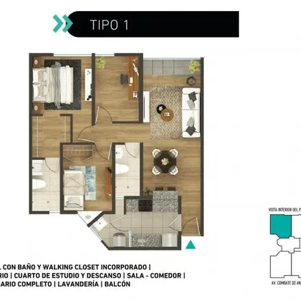 Buy this 3 bed apartment on La Estancia de Surco Condominium in Jirón Combate de Angamos, Santiago de Surco