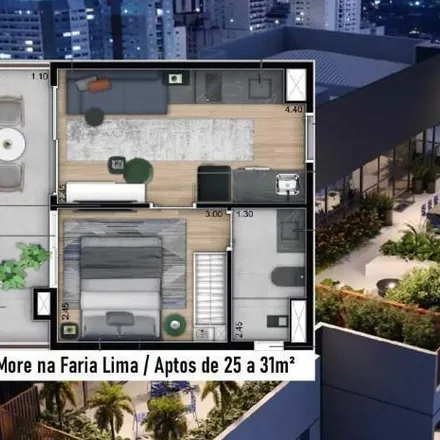Buy this 1 bed apartment on Avenida Brigadeiro Faria Lima 490 in Pinheiros, São Paulo - SP