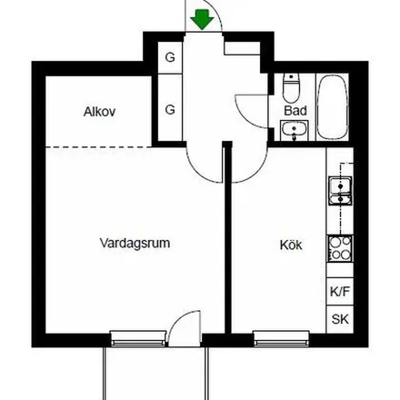 Rent this 1 bed apartment on Söderbrinken in 195 30 Märsta, Sweden