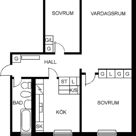 Image 1 - Kungshallsvägen, 382 41 Nybro, Sweden - Apartment for rent