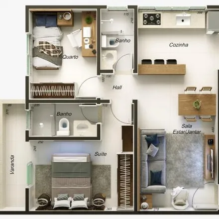 Buy this 2 bed apartment on Rua Armando Tucci in Segismundo Pereira, Uberlândia - MG