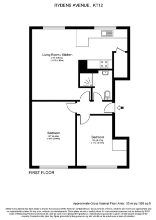 Image 9 - Rydens Avenue, Elmbridge, KT12 3JL, United Kingdom - Apartment for rent