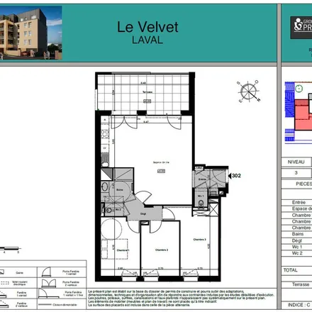 Rent this 4 bed apartment on Rue Chanteloup in 53000 Laval, France