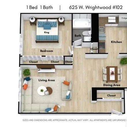 Image 2 - 625 W Wrightwood Ave, Unit cl #102 - Apartment for rent