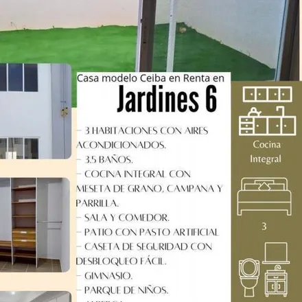 Rent this 3 bed house on Avenida Jardines de México in Gran Santa Fe II, 77535