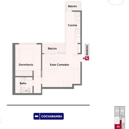 Buy this 1 bed apartment on Cochabamba 157 in República de la Sexta, Rosario