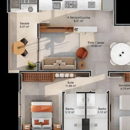 Buy this 2 bed apartment on Rua Laudelino Souza Filho in Barreiros, São José - SC