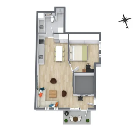 Rent this 2 bed apartment on Maren Turis Gade 7 in 9000 Aalborg, Denmark