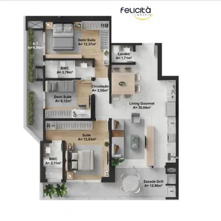 Buy this 3 bed apartment on Avenida Osvaldo Reis in Praia Brava, Itajaí - SC