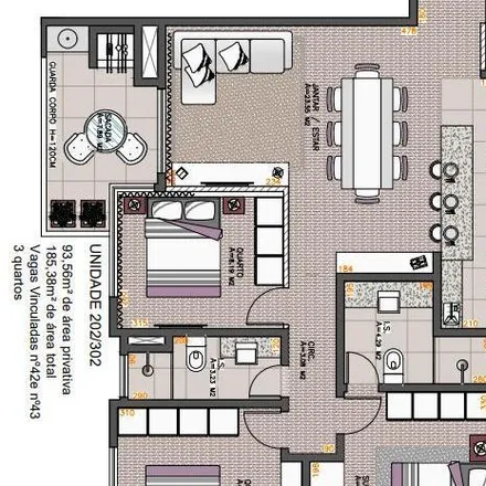Buy this 3 bed apartment on Rua José Américo Tizoni 610 in Campo Comprido, Curitiba - PR