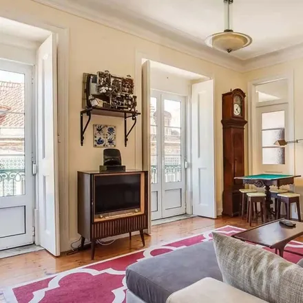 Rent this 3 bed apartment on Rua de São Marçal 96 - 106 in 1200-423 Lisbon, Portugal