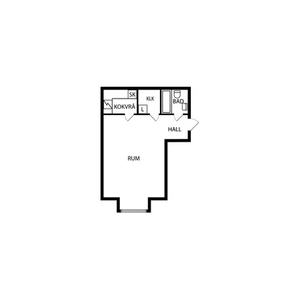 Rent this 1 bed apartment on Fredsgatan in 641 80 Katrineholm, Sweden