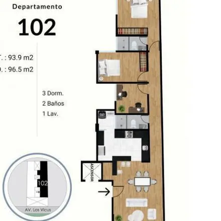 Buy this 3 bed apartment on Avenida Los Vicus in Santiago de Surco, Lima Metropolitan Area 15038