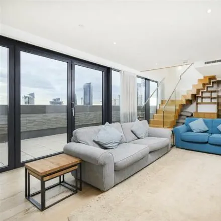 Rent this 2 bed apartment on Horizons Tower in 1 Yabsley Street, London