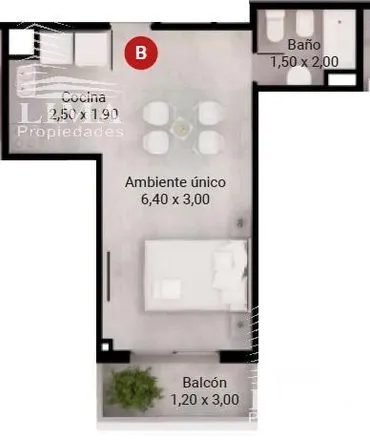 Buy this studio apartment on Cochabamba 502 in República de la Sexta, Rosario