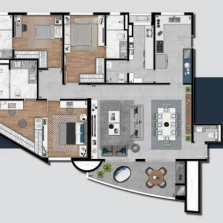 Buy this 3 bed apartment on Rua Monsenhor Ivo Zanlorenzi 2715 in Mossunguê, Curitiba - PR