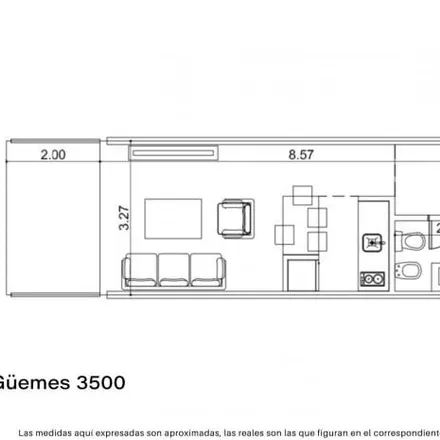 Rent this studio apartment on Güemes 3500 in Palermo, C1425 DEP Buenos Aires