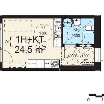 Rent this 1 bed apartment on Unikkotie 11 in 01300 Vantaa, Finland
