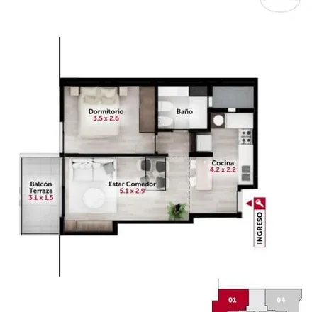 Buy this 1 bed apartment on Necochea 2025 in República de la Sexta, Rosario