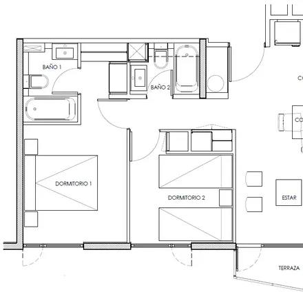 Rent this 2 bed apartment on Derco Center in Romero 2355, 835 0579 Santiago