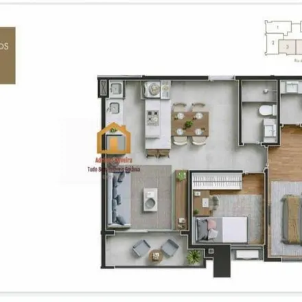 Buy this 2 bed apartment on Rua João de Abreu in Setor Oeste, Goiânia - GO