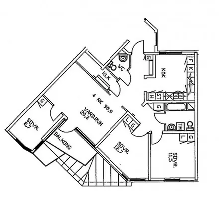 Rent this 4 bed apartment on Västeråsleden in 735 36 Surahammar, Sweden