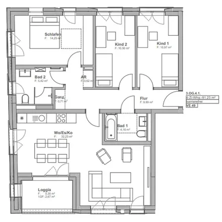 Rent this 4 bed apartment on Sündersbühlstraße 3 in 90439 Nuremberg, Germany